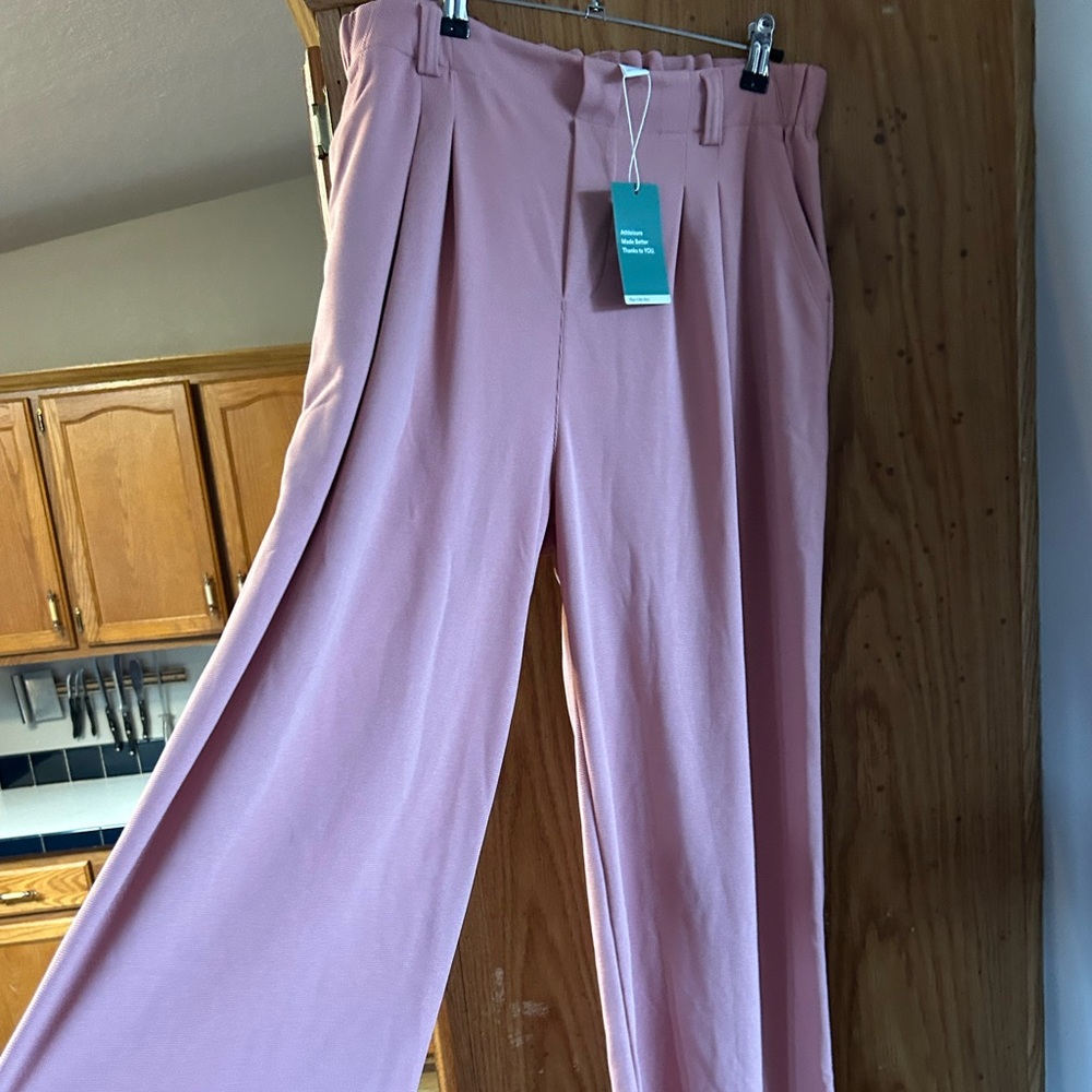 SOLD**Not for Sale NWT Halara elastic waist dress pants- they are a peach color